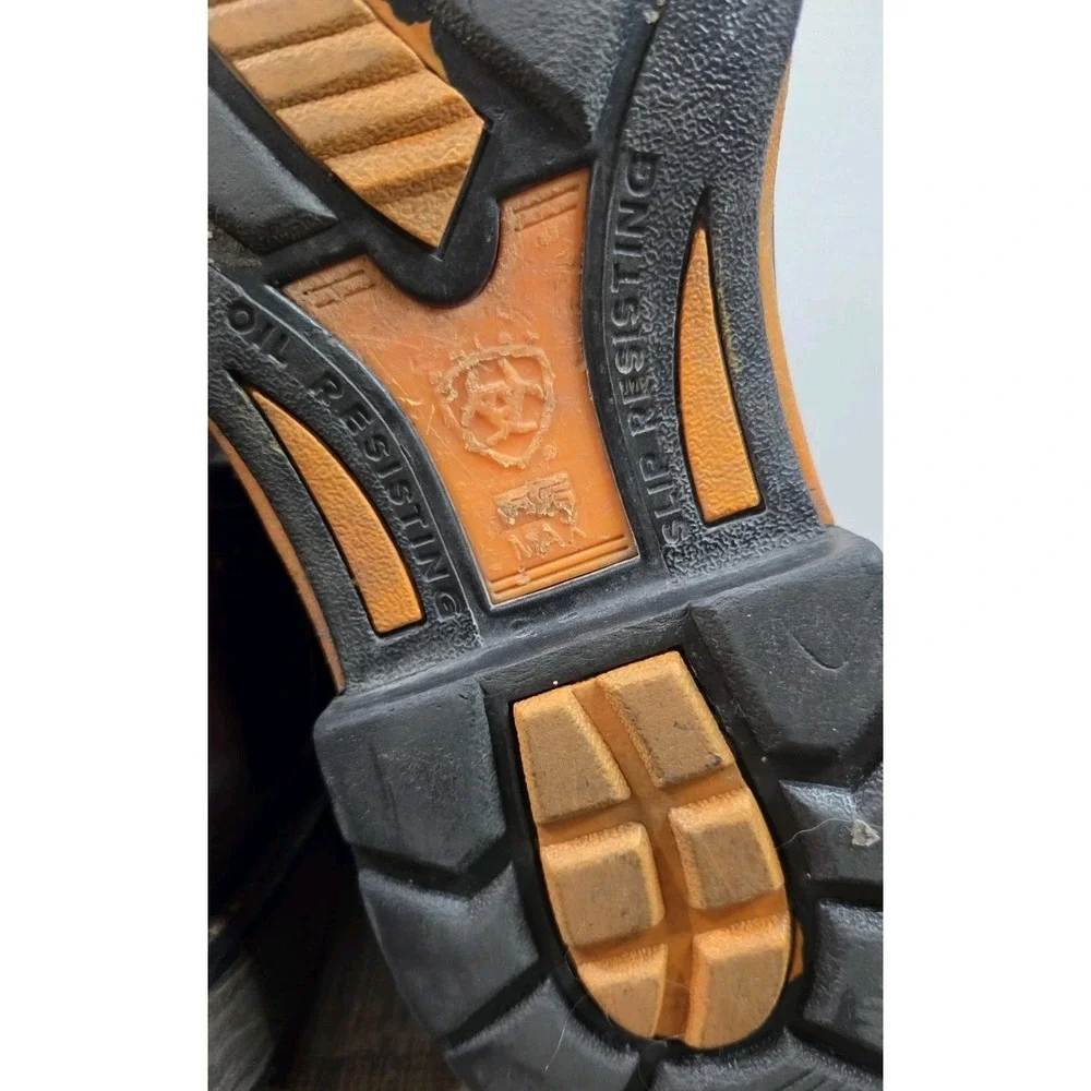 Ariat Men's WorkHog Pull-On Soft Toe Work Boots 11.5EE (SN: 10001187 16915)